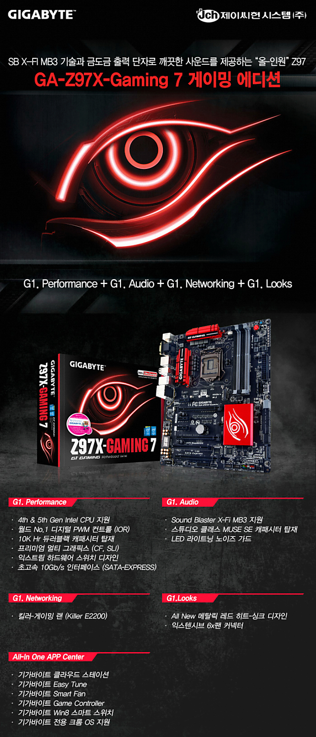 제이씨현, GA-Z97X-Gaming 7 메인보드 출시